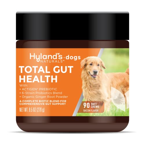 Hyland's Naturals - Probiotics for Dogs - Total Gut Health - with ACTIGEN PREBIOTIC and Organic Ginger Root, 90 Soft Chews