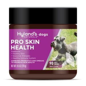 Hyland's Naturals - Pro Skin Health for Dogs, 90 Soft Chews, Supports Healthy Skin, Seasonal Allergies & Immune System, with Probiotics & Omega-3s, Trout Flavor