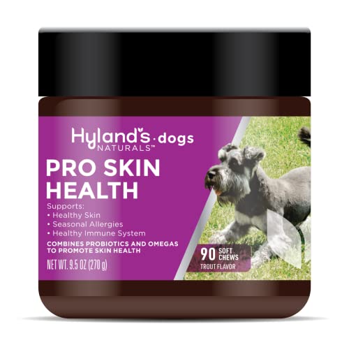 Hyland's Naturals - Pro Skin Health for Dogs, 90 Soft Chews, Supports Healthy Skin, Seasonal Allergies & Immune System, with Probiotics & Omega-3s, Trout Flavor