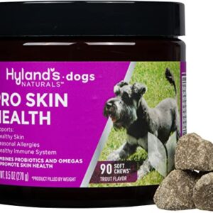 Hyland's Naturals - Pro Skin Health for Dogs, 90 Soft Chews, Supports Healthy Skin, Seasonal Allergies & Immune System, with Probiotics & Omega-3s, Trout Flavor