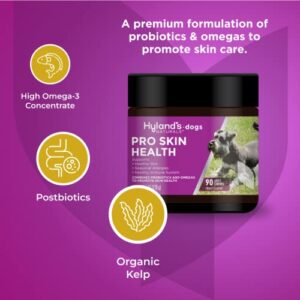 Hyland's Naturals - Pro Skin Health for Dogs, 90 Soft Chews, Supports Healthy Skin, Seasonal Allergies & Immune System, with Probiotics & Omega-3s, Trout Flavor