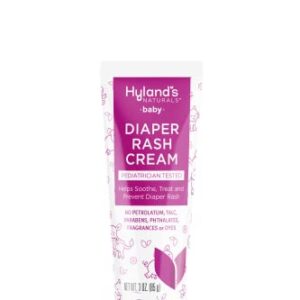 Hyland's Naturals Baby Diaper Rash Cream, Soothe, Treat & Prevent Diaper Rash, With Zinc Oxide, Organic Calendula, Aloe, & Chamomile, Safe & Gentle, Pediatrician Tested, 3 Oz.