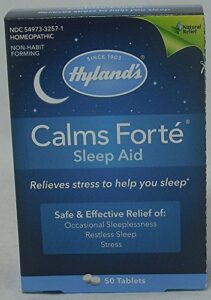 hyland’s calms forte sleep aid tablet, 50 count (3 pack)