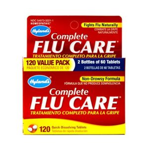cold and flu like symptoms medicine, hyland’s complete flu care, homeopathic remedy, 120 tablets