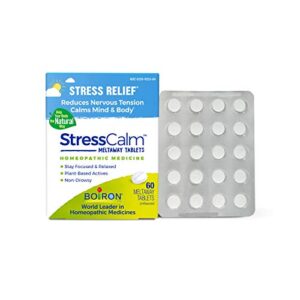 boiron stresscalm for relief of stress, anxiousness, nervousness, irritability, and fatigue – 60 count