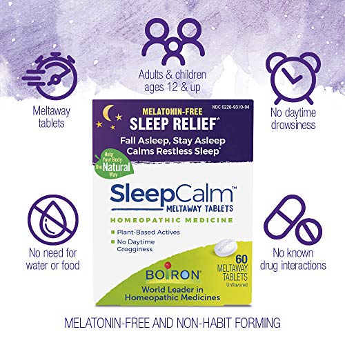 Boiron SleepCalm Sleep Aid for Deep, Relaxing, Restful Nighttime Sleep - Melatonin-Free and Non Habit-Forming - 60 Count