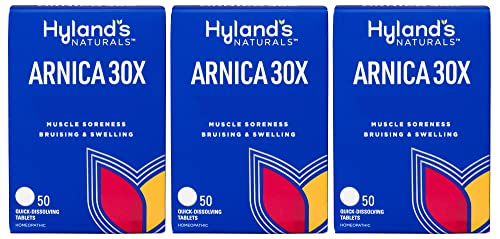 Hyland's Arnica 30x 50 Tablets (3 Pack = 150 Tablets), Bruising, Swelling, Muscle Pain Relief