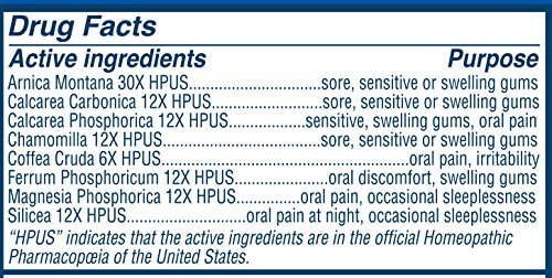 Kids Nighttime Oral Pain Relief Tablets by Hyland's 4Kids, Natural Relief of Toothache, Swelling Gums, and Oral Discomfort, 125 Count