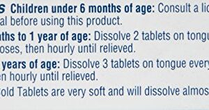 Hyland's Baby Tiny Cold Tablets, Natural Relief of Runny Nose, Congestion, and Occasional Sleeplessness Due to Colds, 125 Quick-Dissolving Tablets (Pack of 2)