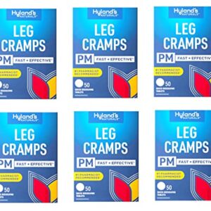 Hyland's Leg Cramps PM With Quinine Tablets 50 ea ( Pack of 6)