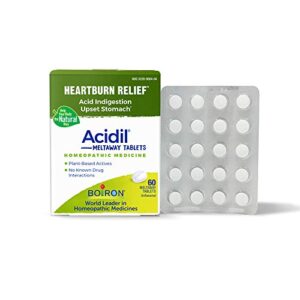 Boiron Acidil for Relief of Acid Reflux, Heartburn, Indigestion, and Upset Stomach - 60 Count