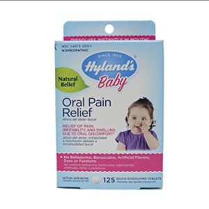 Hyland's Baby Oral Pain Relief Tablets, 125 Count Each (12)12