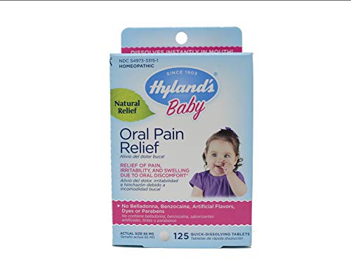 Hyland's Baby Oral Pain Relief Tablets, 125 Count Each (12)12