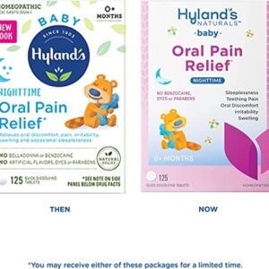 Hyland's Baby Nighttime Oral Pain Relief Tablets, 125 Count (2)2