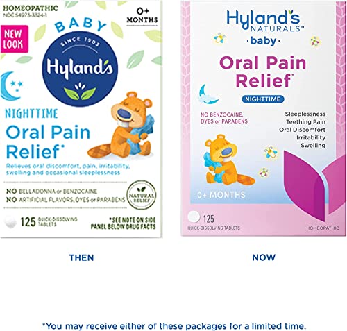 Hyland's Baby Nighttime Oral Pain Relief Tablets, 125 Count (2)2