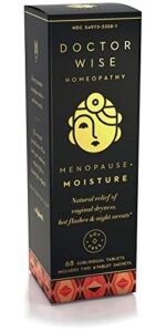 menopause natural homeopathic relief of vaginal dryness, hot flashes and night sweats, doctor wise menopause moisture by hyland’s, 68 quick dissolving tablets