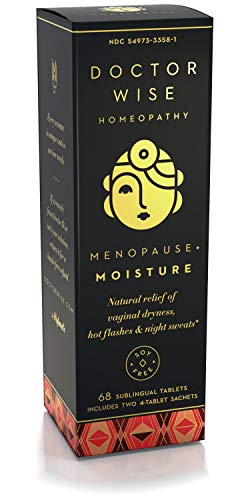 Menopause Natural Homeopathic Relief of Vaginal Dryness, Hot Flashes and Night Sweats, Doctor Wise Menopause Moisture by Hyland's, 68 Quick Dissolving Tablets