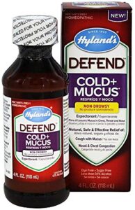 hyland’s defend cold + mucus relief liquid 4 oz (pack of 4)