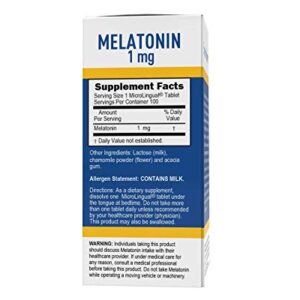 Superior Source Melatonin 1 mg, Under The Tongue Quick Dissolve Sublingual Tablets, 100 Ct, with Chamomile, Natural Sleep Support, Sublingual Melatonin, for Adults, Non-GMO