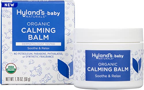 Hyland's Naturals Baby Organic Calming Balm, Soothe & Relax, With Organic Lavender, Eucalyptus, & Bergamot Fruit Oil, Safe & Gentle, Dermatologist Tested, 1.76 oz.