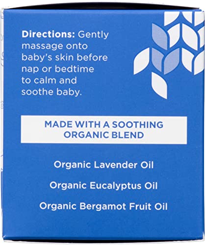 Hyland's Naturals Baby Organic Calming Balm, Soothe & Relax, With Organic Lavender, Eucalyptus, & Bergamot Fruit Oil, Safe & Gentle, Dermatologist Tested, 1.76 oz.