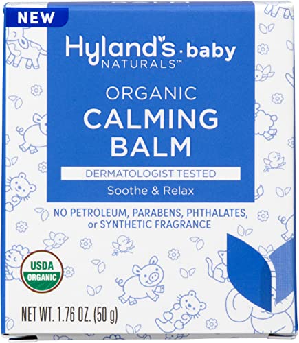 Hyland's Naturals Baby Organic Calming Balm, Soothe & Relax, With Organic Lavender, Eucalyptus, & Bergamot Fruit Oil, Safe & Gentle, Dermatologist Tested, 1.76 oz.