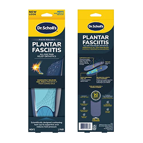 Dr. Scholl’s Plantar Fasciitis Pain Relief Orthotics for Men's Trim to Fit: 8-13