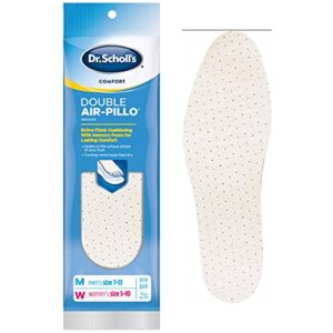 dr. scholl’s comfort double air-pillo insoles, men’s size 7-13, women’s size 5-10 , 1 pair