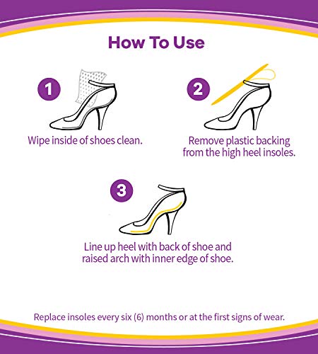 Dr. Scholl's Stylish Step High Heel Relief Insoles Size 6 - 10,2 Count (Pack of 1)