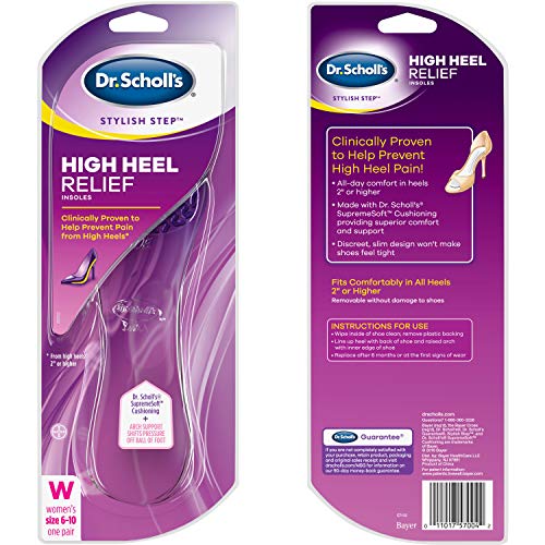 Dr. Scholl's Stylish Step High Heel Relief Insoles Size 6 - 10,2 Count (Pack of 1)