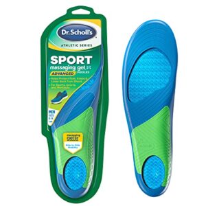 dr. scholl’s sport insoles superior shock absorption and arch support to reduce muscle fatigue and stress on lower body joints (for men’s 8-14, also available for women’s 6-10), 1 pair