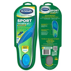 Dr. Scholl’s Sport Insoles Superior Shock Absorption and Arch Support to Reduce Muscle Fatigue and Stress on Lower Body Joints (for Men's 8-14, also available for Women's 6-10), 1 Pair