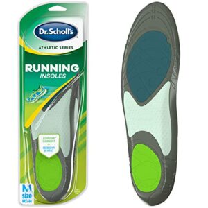 dr. scholl’s running insoles // reduce shock and prevent common running injuries: runner’s knee, plantar fasciitis and shin splints, men’s 10.5-14