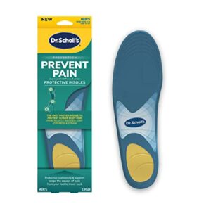 dr. scholl’s ® prevent pain lower body protective insoles, 1 pair, men’s 8-14, protects against foot, knee, heel, and lower back pain, trim to fit inserts