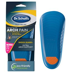 dr. scholl’s arch pain relief orthotics, insoles for women (6-10), 1 pair shoe inserts