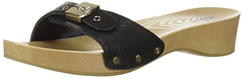 Dr. Scholl's Shoes Women's Classic Slide Sandal, Black Snake Print, 8 M US