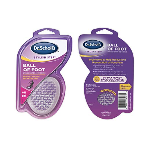 Dr. Scholl's Ball of Foot Cushions for High Heels (One Size) // Relieve and Prevent Ball of Foot Pain with Discreet Cushions That Absorb Shock and Make High Heels More Comfortable