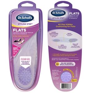 dr. scholl’s cushioning insoles for flats and sandals, all-day comfort in flats, boots, (for women’s 6-10), 1 pair, packaging may vary