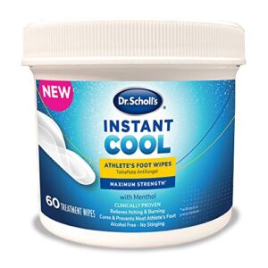 dr. scholl’s instant cool athlete’s foot treatment wipes, 60ct