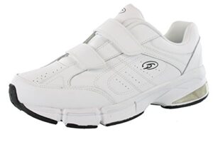 dr.scholls men’s omega light weight dual strap closure sneaker wide width, white, 10.5 wide