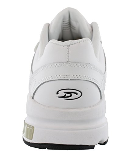Dr.Scholls Men's Omega Light Weight Dual Strap Closure Sneaker Wide Width, White, 10.5 Wide
