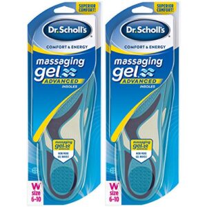 dr scholl’s massaging gel advanced insoles (women’s 6-10), 2 pairs (packaging may vary)