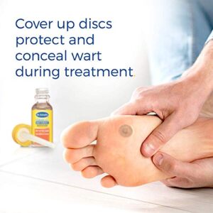 Dr. Scholl's Liquid Wart Remover (.33 oz) with 20 Cover Up Discs, Safe for Children and Kids 4+, Salicylic Acid for Plantar Wart Removal