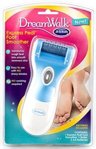 scholls dr. scholl’s electric foot callus remover – dreamwalk express pedi foot smoother – callus remover for feet – foot grinder shaver – pedicure tools, 1 count (pack of 1)