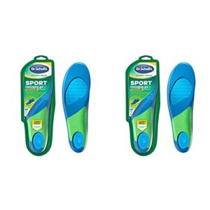 dr. scholl’s sport insoles superior shock absorption and arch support to reduce muscle fatigue and stress on lower body joints (for men’s 8-14, also available for women’s 6-10), 1 pair (pack of 2)