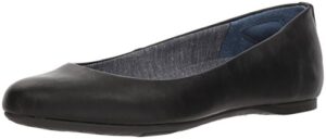 dr. scholl’s shoes women’s giorgie ballet flat, black smooth, 7 w us