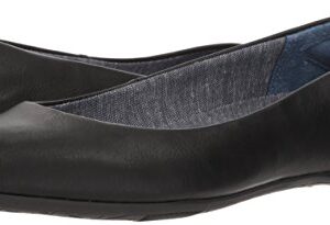 Dr. Scholl's Shoes Women's Giorgie Ballet Flat, Black Smooth, 7 W US