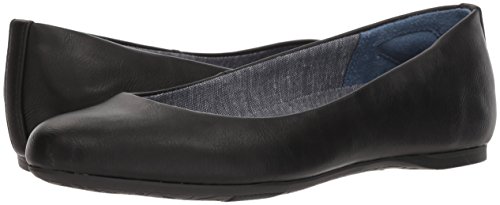 Dr. Scholl's Shoes Women's Giorgie Ballet Flat, Black Smooth, 7 W US