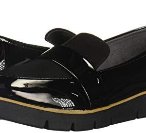 Dr. Scholl's Shoes Women's Webster Loafer, Black Patent/Microfiber, 8 US