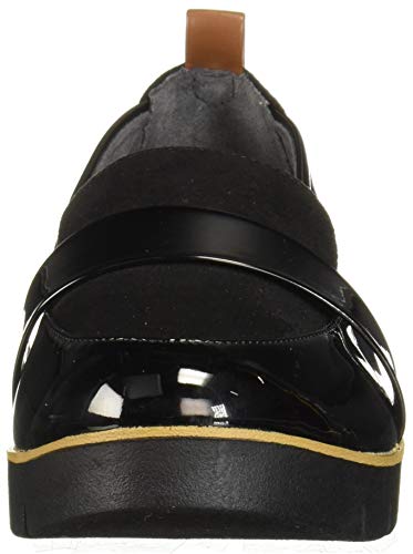 Dr. Scholl's Shoes Women's Webster Loafer, Black Patent/Microfiber, 8 US